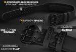 RDX Leather Weight Lifting Belt with Lumbar Support