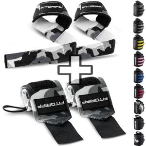 Fitgriff® Lifting Straps & Wrist Wraps Bundle