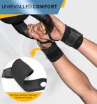 2-Pack Adjustable Weightlifting Wrist Wraps - Black