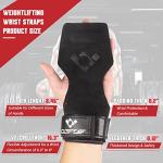COFOF Adjustable Leather Weightlifting Wrist Straps