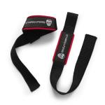 Gymreapers Padded Weightlifting Wrist Straps - Black/Red