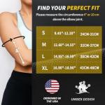 CAMBIVO 2 Pack Arm Compression Sleeves for Elbow Support