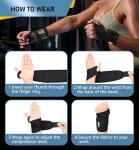 2-Pack Adjustable Weightlifting Wrist Wraps - Black