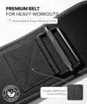 DMoose Squat Belts for Weightlifting - Black Large