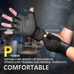 Ihuan Ventilated Weight Lifting Gloves with Wrist Support