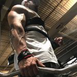 Gymreapers Padded Weightlifting Wrist Straps - Black/Red