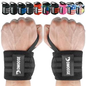 DMoose Fitness Wrist Wraps for Weightlifting Support