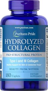 Hydrolyzed Collagen 1000 mg Protein Supplement - 180 Caplets