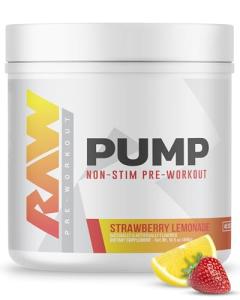 RAW Pump Stim-Free Pre Workout Powder - Strawberry Lemonade