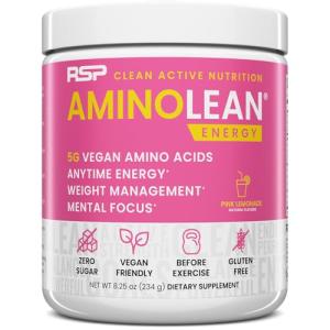 AminoLean Pre Workout Powder - Pink Lemonade Flavor