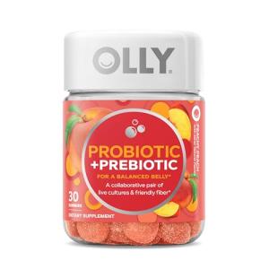 Peach Probiotic & Prebiotic Gummy Supplement - 30 Count