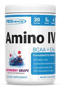 PEScience Amino IV Powder, Raspberry Grape, 60 Scoops