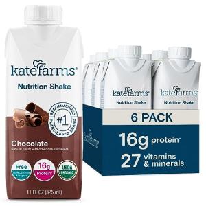 Kate Farms Organic Chocolate Protein Shake - 6 Pack