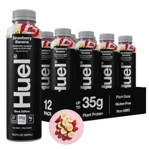 Huel Black Ready-to-Drink Protein Shake - Strawberry Banana