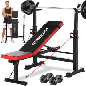 6-in-1 Adjustable Weight Bench for Home Gym