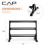 Heavy-Duty 3-Tier Dumbbell Rack for Home Gym