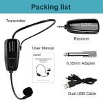 Wireless Headset Microphone with 165ft Range