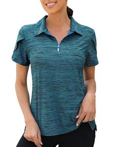 Viracy Women's Quick-Dry Golf Polo Shirt - Blue