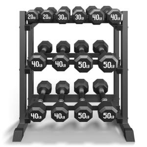 Adjustable 3-Tier Dumbbell Rack for Home Gym