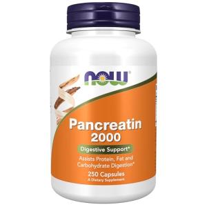NOW Foods Pancreatin 2000 Digestive Enzyme Capsules