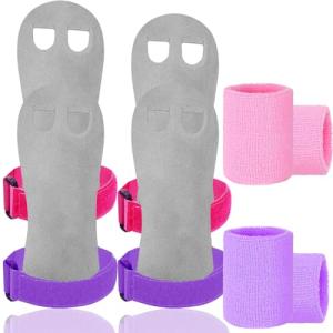 Girls’ Gymnastics Grips Wristbands - 2 Pair Set