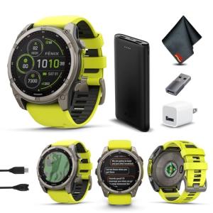 Garmin Fenix 8 Solar GPS Smartwatch Bundle