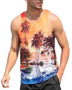 Funny Palm Tree Gym Tank for Men
