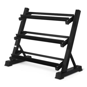 Adjustable 3-Tier Dumbbell Weight Rack - Black