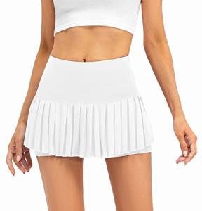 Women’s High-Waisted Pleated Tennis Skirt with Shorts
