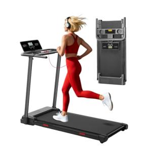 Compact Portable Treadmill with Handle for Home