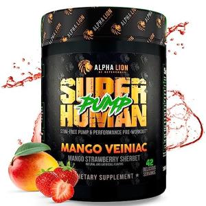 Alpha Lion Superhuman Pump Pre Workout Powder - Mango