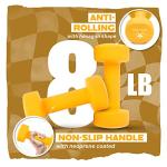 8lbs Neoprene Dumbbell Pair in Orange