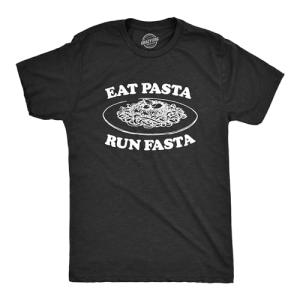 Men's Funny Eat Pasta Run Fasta Workout T-Shirt