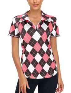 Women's 1/4 Zip Golf & Tennis Polo Shirt