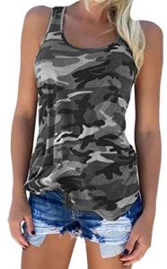 Zcavy Women's Camouflage Workout Tank Top