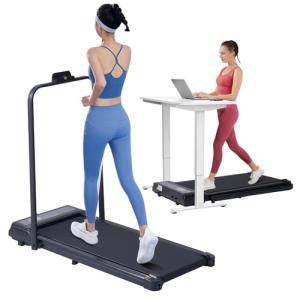 Folding Electric Walking Pad Treadmill with Handles