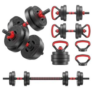 Adjustable 4-in-1 Dumbbell, Barbell, Kettlebell Set
