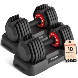 55LB Adjustable Dumbbell Set for Full Body Workouts