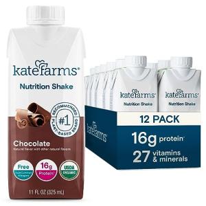 KATE FARMS Organic Chocolate Protein Shake, 12 Pack