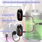 Wireless Microphone Headset with Handheld Mic Combo