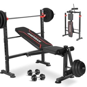 Adjustable 750LBS Weight Bench Set for Home Gym