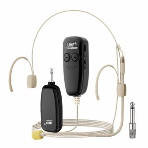 Beige Wireless Headset Mic for Coaches & Guides