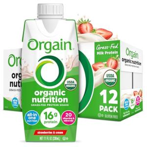 Orgain Organic Protein Shake, Strawberries & Cream