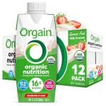 Orgain Organic Protein Shake, Strawberries & Cream