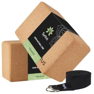 Cork Yoga Blocks and Strap Set - Non-Slip