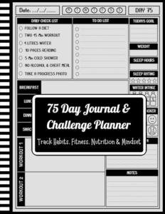 75-Day Fitness Journal & Challenge Tracker