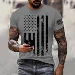 Men's Patriotic American Flag Workout Shirt