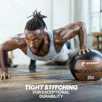 Titan Fitness 14 LB Soft Leather Medicine Ball