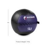 Titan Fitness 14 LB Soft Leather Medicine Ball