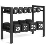 2-Tier Adjustable Dumbbell Rack for Home Gym